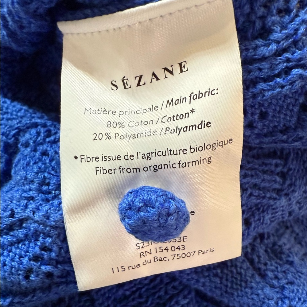 Sézane Cybele Jumper in Electric Blue - Picture 7 of 7